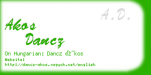 akos dancz business card